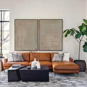 Beige and Brown Wabi Sabi Textured Canvas Art Set of 2 #WS641