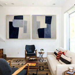 Abstract Square Set of 2 Wall Art #AB 496