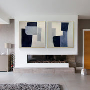 Abstract Square Set of 2 Wall Art #AB 496