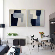 Abstract Square Set of 2 Wall Art #AB 496