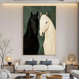Abstract Animal Horse Canvas Art #AP164