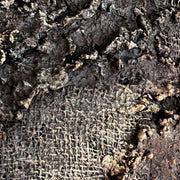 Earth Tone Textured Abstract Painting | Mixed Media Paper Clay Sculpture