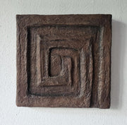 Structural Rustic Wall Art | Minimalist Paper Clay Wabi-Sabi Graphic