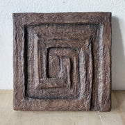 Structural Rustic Wall Art | Minimalist Paper Clay Wabi-Sabi Graphic