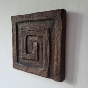 Structural Rustic Wall Art | Minimalist Paper Clay Wabi-Sabi Graphic