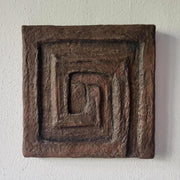 Structural Rustic Wall Art | Minimalist Paper Clay Wabi-Sabi Graphic