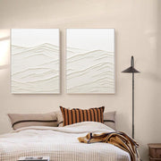 Plaster Art Minimalist Textured Paintings Set of 2 #MM079