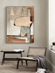 Beige & Brown Abstract #BB003