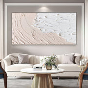 3D Texture Abstract White Painting | Minimalist Modern Texture Art