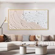 3D Texture Abstract White Painting | Minimalist Modern Texture Art