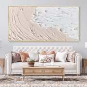 3D Texture Abstract White Painting | Minimalist Modern Texture Art