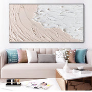 3D Texture Abstract White Painting | Minimalist Modern Texture Art