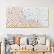 3D Texture Abstract White Painting | Minimalist Modern Texture Art