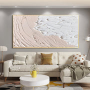 3D Texture Abstract White Painting | Minimalist Modern Texture Art