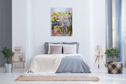 Abstract Water Lily Painting | Large Original Acrylic Canvas Artwork