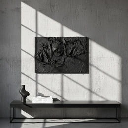 Wabi Sabi Organic Abstract Relief Sculpture - Plaster Wall Art
