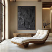 Minimalist Black Oil Painting 