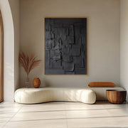 Minimalist Black Oil Painting 