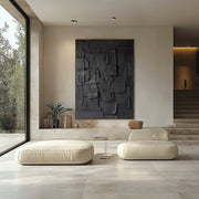 Minimalist Black Oil Painting 