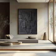 Minimalist Black Oil Painting 